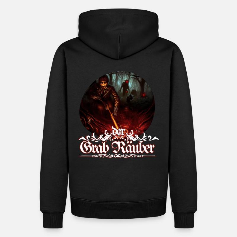 Der Grabräuber - Männer Premium Bio Hoodie - Schwarz