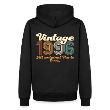 Original vintage 1996 26th birthday gift - Men’s Premium Organic Hoodie - black - Back - Nico (187cm)
