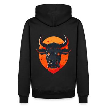 Bull Bull Buffalo - Sweat à capuche Premium bio Homme - noir - Dos - Nico (187cm)
