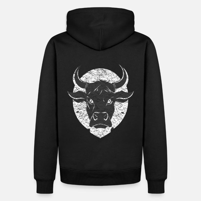 Wütender Bulle Stier - Männer Premium Bio Hoodie - Schwarz