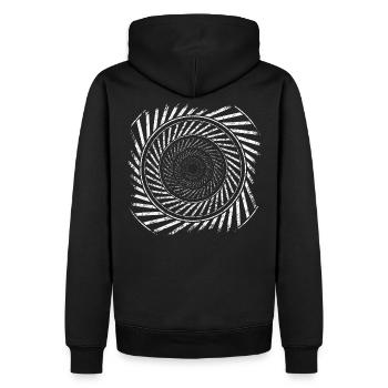 23K19spiral - Sweat à capuche Premium bio Homme - noir - Dos - Nico (187cm)