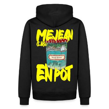 L'Anse Méjean en Pot - Sweat à capuche Premium bio Homme - noir - Dos - Nico (187cm)