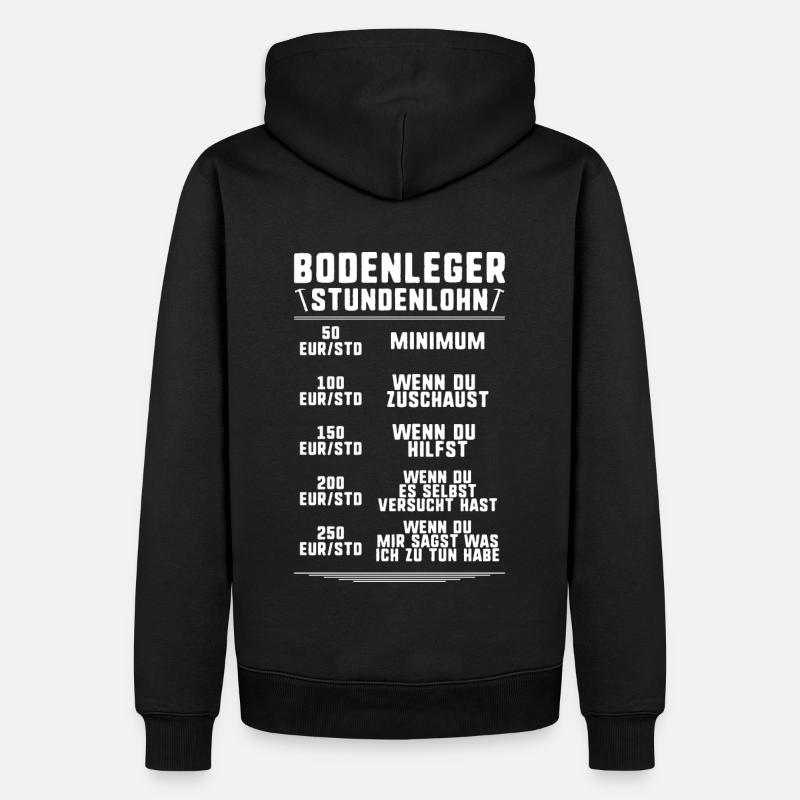 Bodenleger Estrichleger Parkettleger - Männer Premium Bio Hoodie - Schwarz