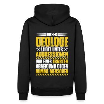 Geologie Geologe Geologist Geology Geologin - Männer Premium Bio Hoodie - Schwarz - Hinten - Nico (187cm)