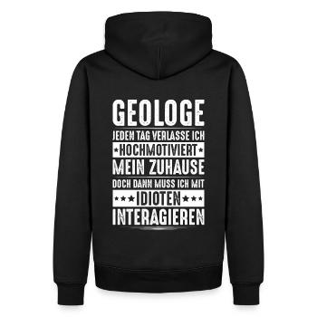 Geologie Geologe Geologist Geology Geologin - Männer Premium Bio Hoodie - Schwarz - Hinten - Nico (187cm)