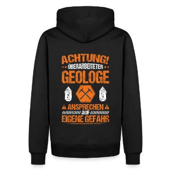 Geologie Geologe Geologist Geology Geologin - Männer Premium Bio Hoodie - Schwarz - Hinten - Nico (187cm)