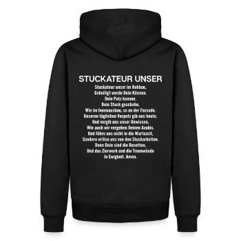 Stuckateur Plasterer Stukkateur Gipser Verputzer - Männer Premium Bio Hoodie - Schwarz - Hinten - Nico (187cm)