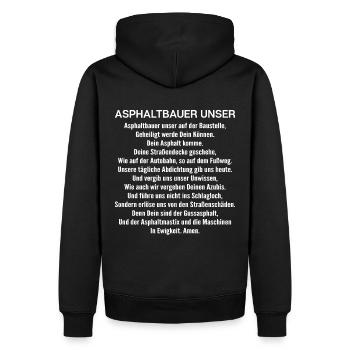 Asphaltbauer Asphaltierer Schwarzstraßenbauer - Männer Premium Bio Hoodie - Schwarz - Hinten - Nico (187cm)