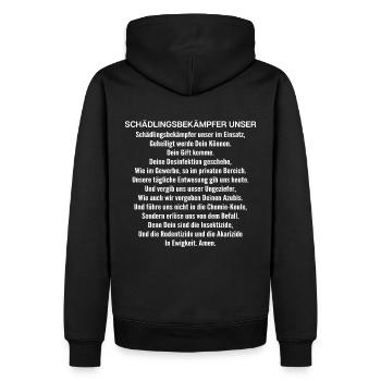 Schädlingsbekämpfer Kammerjäger Exterminator - Männer Premium Bio Hoodie - Schwarz - Hinten - Nico (187cm)