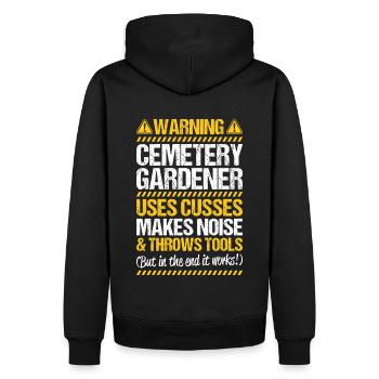 Friedhofsgärtner Cimetière Friedhof Jardinier - Sweat à capuche Premium bio Homme - noir - Dos - Nico (187cm)
