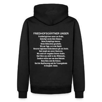 Friedhofsgärtner Friedhof Cemetery Gardener - Männer Premium Bio Hoodie - Schwarz - Hinten - Nico (187cm)