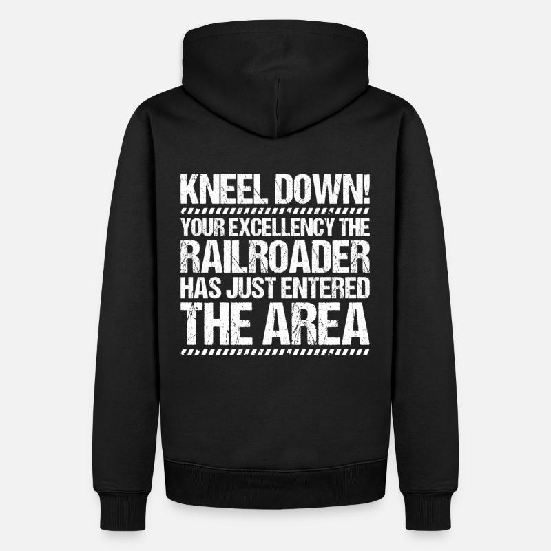 Eisenbahner Triebfahrzeugführer Railroader - Männer Premium Bio Hoodie - Schwarz
