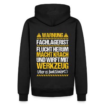 Fachlagerist Fachlageristin Lagerist Lageristin - Männer Premium Bio Hoodie - Schwarz - Hinten - Nico (187cm)