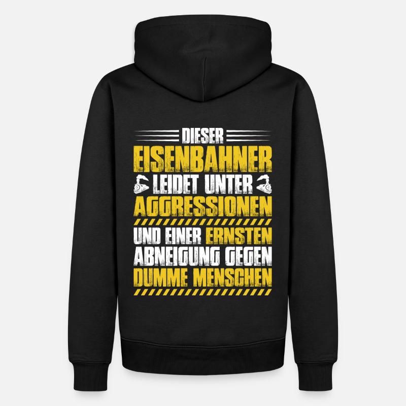 Eisenbahner Triebfahrzeugführer Railroader - Männer Premium Bio Hoodie - Schwarz