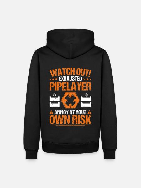 Pipeline Builder Pipeline Construction Pipelayer - Men’s Premium Organic Hoodie - black
