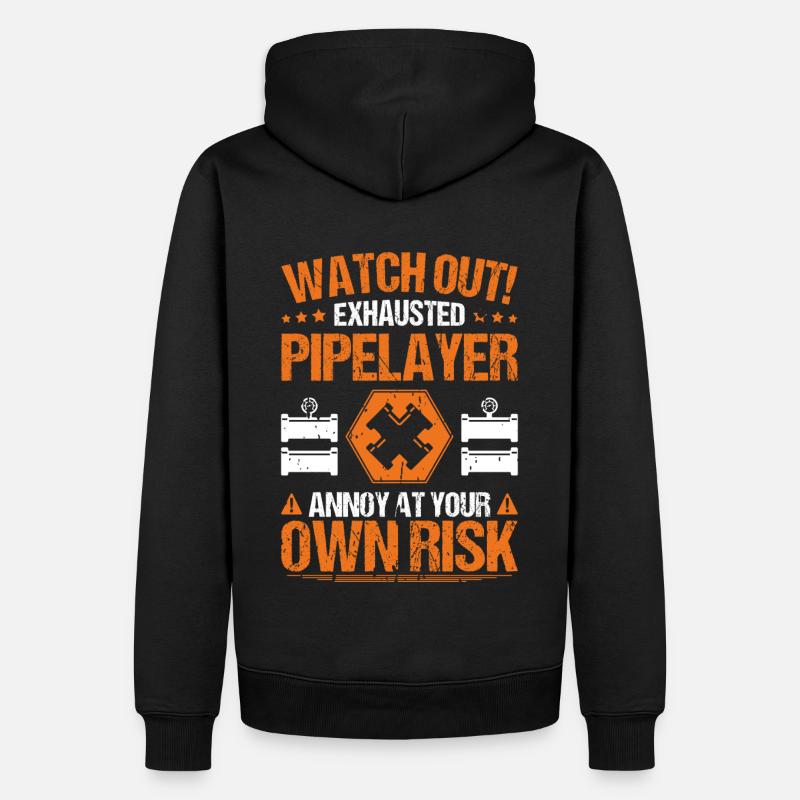Pipeline Builder Pipeline Construction Pipelayer - Sweat à capuche Premium bio Homme - noir