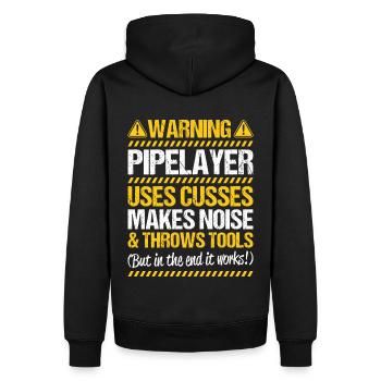 Pipeline Builder Pipeline Construction Pipelayer - Men’s Premium Organic Hoodie - black - Back - Nico (187cm)