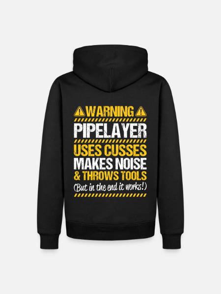 Pipeline Builder Pipeline Construction Pipelayer - Men’s Premium Organic Hoodie - black
