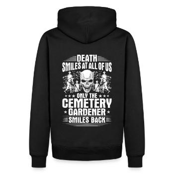 Friedhofsgärtner Friedhof Cemetery Gardener - Männer Premium Bio Hoodie - Schwarz - Hinten - Nico (187cm)