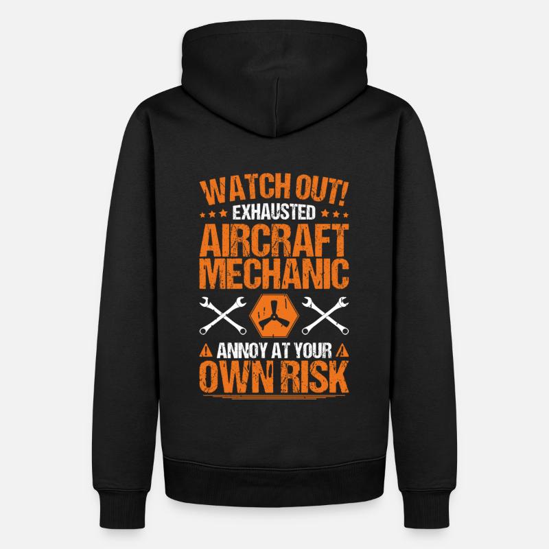 Fluggerätmechaniker Mécanicien d’aéronefs - Sweat à capuche Premium bio Homme - noir