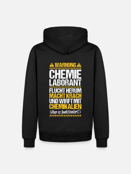 Chemielaborant Chemielaborantin Chemie Chemielabor - Männer Premium Bio Hoodie - Schwarz