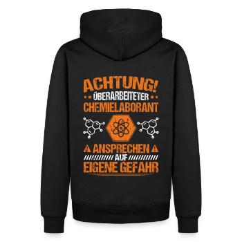Technicien de laboratoire chimique Laboratoire de chimie Laboratoire de chimie - Sweat à capuche Premium bio Homme - noir - Dos - Nico (187cm)