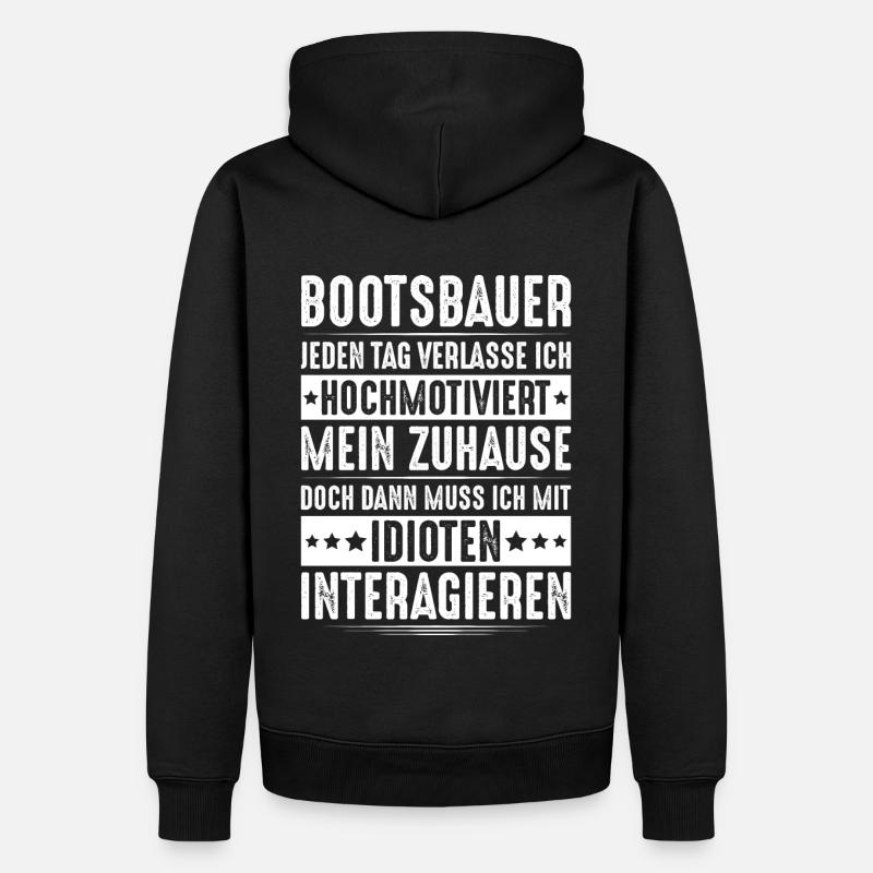 Bootsbauer Bootsbau Schiffbauer Schiffbau Boote - Männer Premium Bio Hoodie - Schwarz