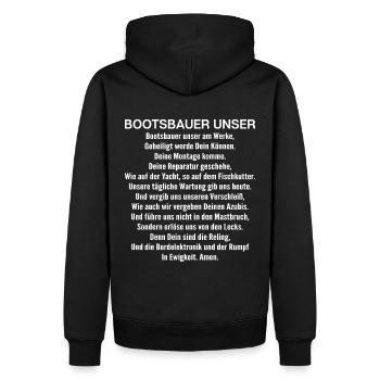 Bootsbauer Bootsbau Schiffbauer Schiffbau Boote - Männer Premium Bio Hoodie - Schwarz - Hinten - Nico (187cm)