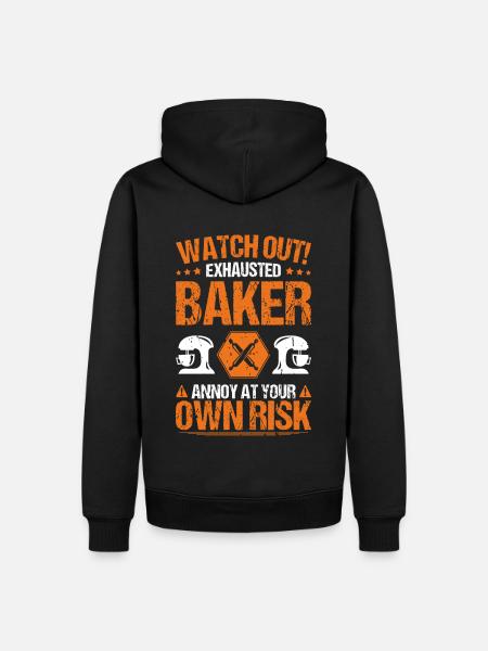 Baker Baking Baker Bakery Baking - Men’s Premium Organic Hoodie - black