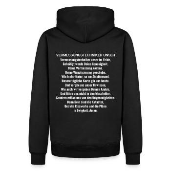 Vermessungstechniker Vermesser Land Surveyor - Männer Premium Bio Hoodie - Schwarz - Hinten - Nico (187cm)
