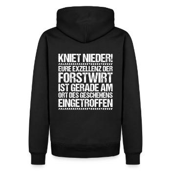 Forstwirt Forstwirtschaft Waldfacharbeiter Wald - Männer Premium Bio Hoodie - Schwarz - Hinten - Nico (187cm)