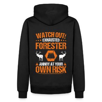 Forester Forestry Forester Forest Worker Forest - Men’s Premium Organic Hoodie - black - Back - Nico (187cm)