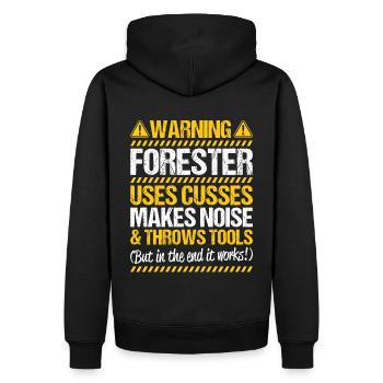 Forestier Forestier Forestier Forestier Ouvrier forestier Forêt - Sweat à capuche Premium bio Homme - noir - Dos - Nico (187cm)