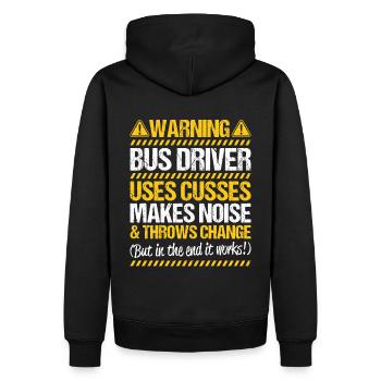 Busfahrer Bus Driver Busman Schulbusfahrer - Männer Premium Bio Hoodie - Schwarz - Hinten - Nico (187cm)