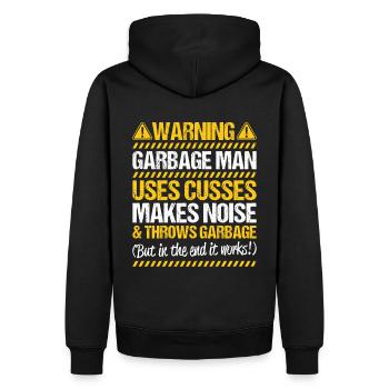 Spécialiste du recyclage et de la gestion des déchets - Sweat à capuche Premium bio Homme - noir - Dos - Nico (187cm)