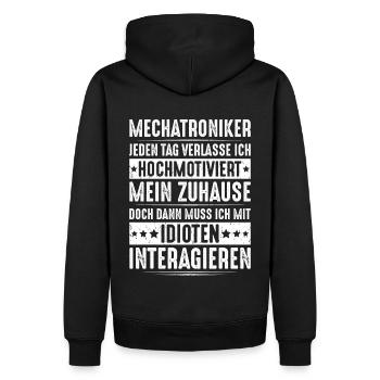 Mechatroniker Mechatronik Mechatronics Engineer - Männer Premium Bio Hoodie - Schwarz - Hinten - Nico (187cm)