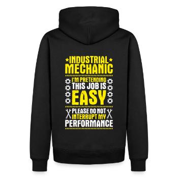 Industriemechaniker Mécanicien industriel - Sweat à capuche Premium bio Homme - noir - Dos - Nico (187cm)
