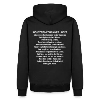 Industriemechaniker Industrial Mechanic - Männer Premium Bio Hoodie - Schwarz - Hinten - Nico (187cm)
