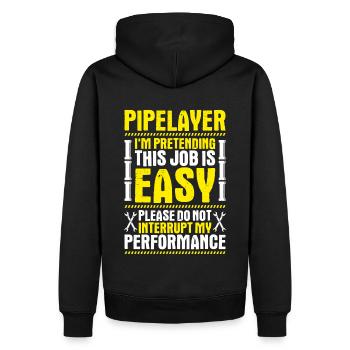 Constructeur de pipelines Construction de pipelines Pipelayer - Sweat à capuche Premium bio Homme - noir - Dos - Nico (187cm)