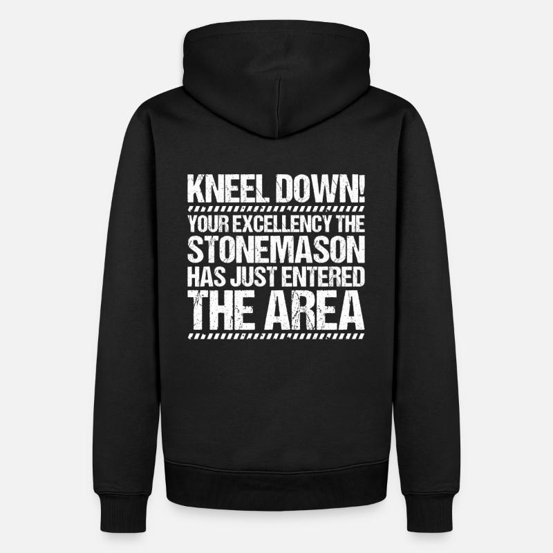 Steinmetz Steinbildhauer Stonemason Stone Mason - Männer Premium Bio Hoodie - Schwarz