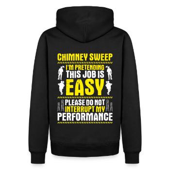 Schornsteinfeger Kaminkehrer Ramoneur - Sweat à capuche Premium bio Homme - noir - Dos - Nico (187cm)
