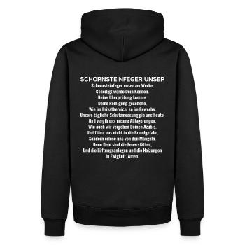 Schornsteinfeger Kaminkehrer Chimney Sweep - Männer Premium Bio Hoodie - Schwarz - Hinten - Nico (187cm)