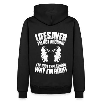 Sauveteur sauvetage aquatique sauveteur - Sweat à capuche Premium bio Homme - noir - Dos - Nico (187cm)