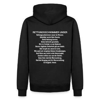 Rettungsschwimmer Wasserrettung Lifesaver - Männer Premium Bio Hoodie - Schwarz - Hinten - Nico (187cm)