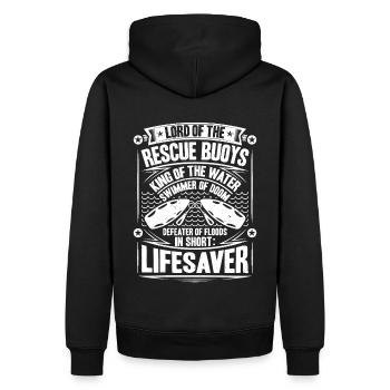 Sauveteur sauvetage aquatique sauveteur - Sweat à capuche Premium bio Homme - noir - Dos - Nico (187cm)