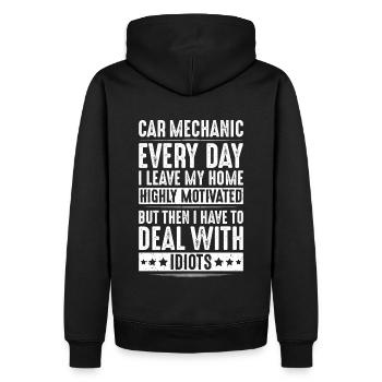 Ingénieur en mécatronique automobile Mécanicien automobile Mécanicien automobile - Sweat à capuche Premium bio Homme - noir - Dos - Nico (187cm)