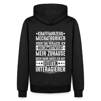 KFZ-Mechatroniker Car Mechanic Auto Mechanic - Männer Premium Bio Hoodie - Schwarz - Hinten - Nico (187cm)