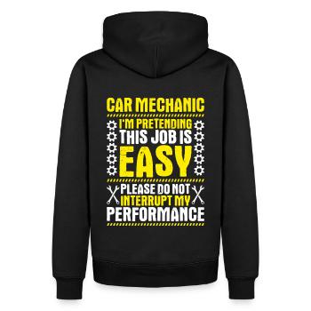 Ingénieur en mécatronique automobile Mécanicien automobile Mécanicien automobile - Sweat à capuche Premium bio Homme - noir - Dos - Nico (187cm)