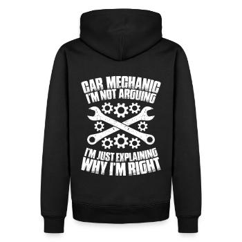Ingénieur en mécatronique automobile Mécanicien automobile Mécanicien automobile - Sweat à capuche Premium bio Homme - noir - Dos - Nico (187cm)