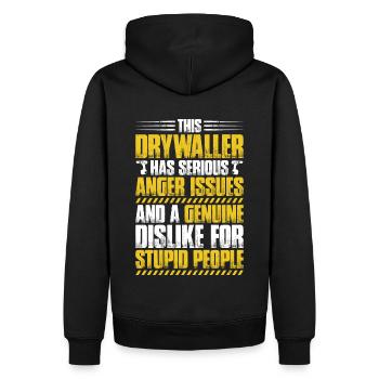 Drywall fitter Drywaller - Men’s Premium Organic Hoodie - black - Back - Nico (187cm)